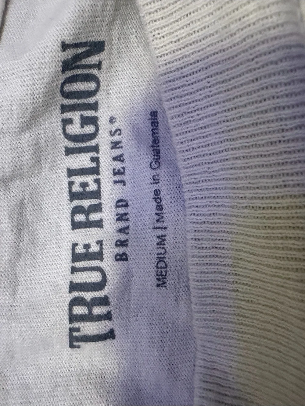 True Religion White Dog Graphic Tee with Doberman Print